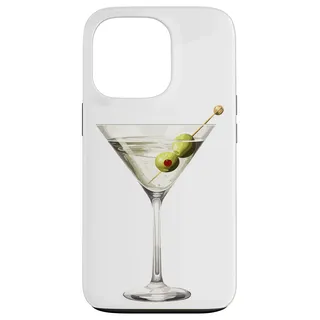 Martini-Glas Grüne Oliven Barkeeper Wodka Gin Cocktail Drink Hülle für iPhone 13 Pro