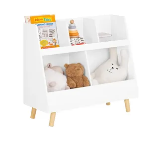 SoBuy Kinderregal 86 x 77 x 36 cm Kiefer lackiert weiß