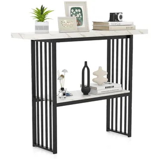 Fantask Konsolentisch 120 x 29,5 x 92,5 cm Schwarz/Weiß