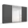 Schwebetürenschrank OTELI 315 x 229 x 68 cm Grau