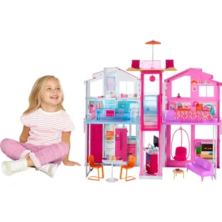 Barbie Kunststoffpuppenhaus Traumvilla rosa DLY32