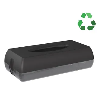 ECOLORED Papiertuchspender 27x13x7cm, ABS, schwarz matt - Schwarz