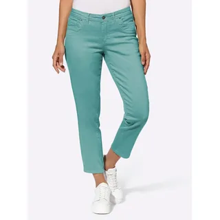 7/8-Jeans CASUAL LOOKS, Damen, Gr. 36, Normalgrößen, grün (salbei), 81% Baumwolle, 17% Polyester, 2% Elasthan, unifarben, 7/8-Länge, Jeans 7/8-Jeans