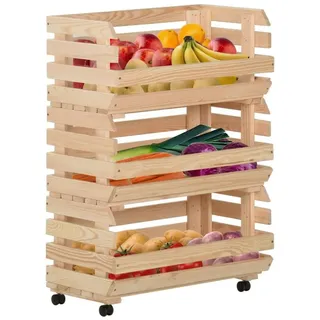 vidaXL Gemüsewagen 57 x 30 x 80 cm Braun