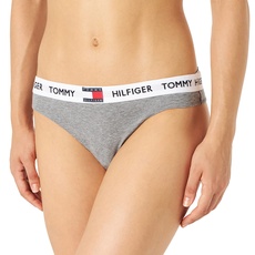 Tommy Hilfiger Damen Thong Tanga, Medium Grey Heather, S