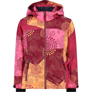 CMP - Kid G Kapuzenjacke mit Druckknöpfen, Anemone-Fuxia-Glanz, 164