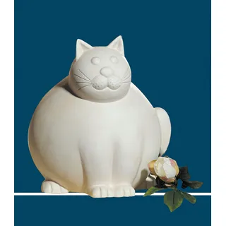 Gilde Dekofigur Katze Molli, creme-weiß«, Dekoobjekt, Tierfigur, Höhe 30 cm, aus Keramik, Wohnzimmer - Geschenk Katzenliebhaber - Farbe: Creme matt - 29