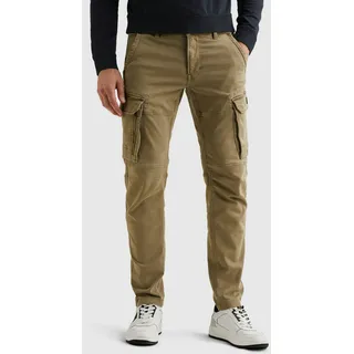 Cargohose PME LEGEND "EXPEDIZOR", Herren, Gr. 40, Länge 32, beige (braun), Web, Obermaterial: 64% Baumwolle, 20% Lyocell, 14% Polyester, 2% Elasthan, unifarben, lang, Hosen Cargohose, Relaxed Fit, Bund mit Kordelzug