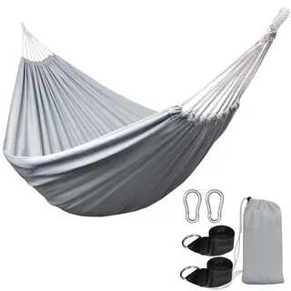 ANYOO Baumwoll Hängematte Tragbare Camping Hängematte mit Gurten für Garten Balkon Terrasse Outdoor & Indoor