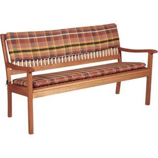 Bankauflage Sitz 2-er 100 % Polyester orange - Braun