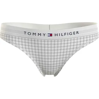 Tommy Hilfiger Damen String Print Tanga, Weiß (Ctb Grid Check Ivory), S