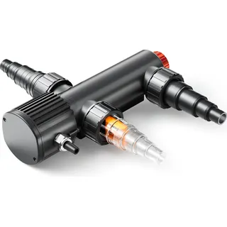 SunSun CUV-209 Teichklärer 1500 l/h / 9 W UVC, Vorklärgerät für Teichfilter & Teichpumpe, Wasserklärer mit UV-Lampe, Lichtfilter zur Algenbekämpfung