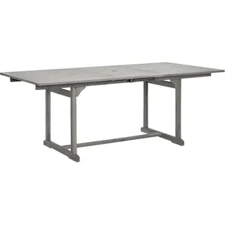 vidaXL Garten-Esstisch (150-200)x100x75 cm Massivholz Akazie - Grau