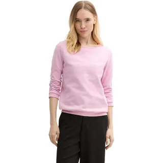 Tom Tailor Denim Damen Cosy Sweatshirt mit Raffärmeln, 36537 - Soft Dusty Rose, XXL