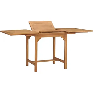The Living Store Ausziehbarer Gartentisch (110-160)×80×75 cm Massivholz Teak - Braun