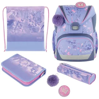 Herlitz Schulranzen Set 6-tlg. Butterfly Paradise Violett