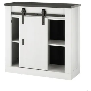 furn.design Sideboard 93 x 91 cm Weiß / Anthrazit