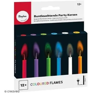 Rayher Buntleuchtende Party Kerzen 5,5 cm 12 St.
