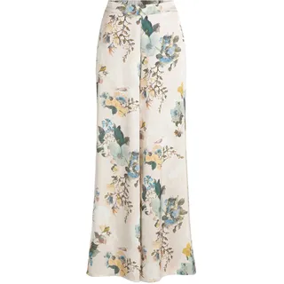 Marlene-Hose VERA MONT "Marlene-Hose mit Blumenprint", Damen, Gr. 36, EURO, bunt (cream, mint), Obermaterial: 100% Polyester PES., Hosen Marlene-Hose