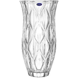 Amlong Crystal Große transparente Blumenvase, 30,5 cm hoch (15,2 cm Oben und 7,6 cm unten)