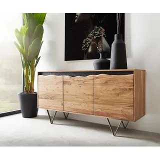 DeLife Sideboard Stonegrace 147 x 45 cm akazie natur / braun