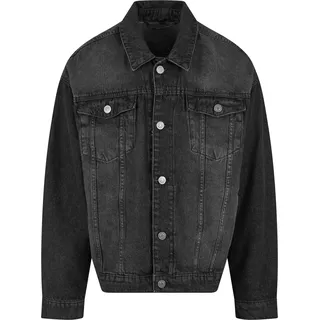 Build Your Brand - Jeansjacke für Herren Kastig RW10763 (XXL) (Schwarz Gewaschen)