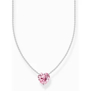 Thomas Sabo Kette mit Anhänger großer Herz-Anhänger rosa/silber