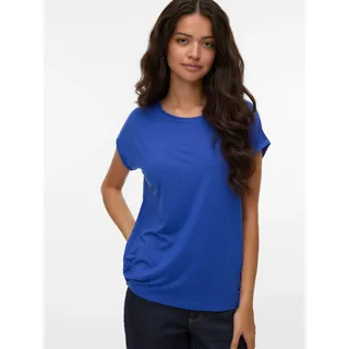 Vero Moda Rundhalsshirt »VMAVA PLAIN SS TOP GAJRS NOOS«, blau