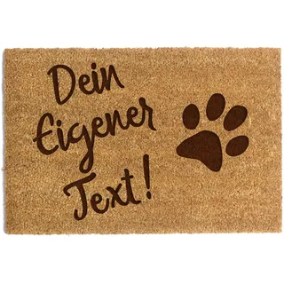 Happenings Personalisierte Fußmatte | Kokosmatte mit Ihrem Text | Original Türmatte für Innenbereiche | Familien Namen | Lustige Eingangsmatte (40x60, Modell 12)