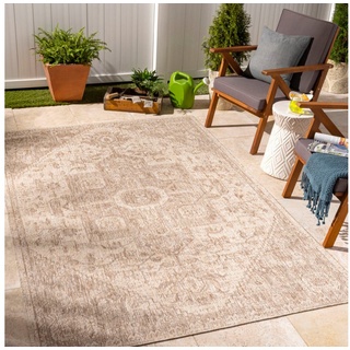 Surya Teppich »LEMARK«, rechteckig, 4 mm Höhe, Teppich In- /Outdoor Boho Jute-Optik, Balkon, Terrasse, Garten, Beige gelb