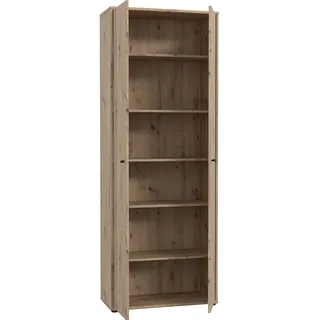 Forte Schuhschrank 73,7 x 198 x 34,8 cm Eiche Artisan / braun