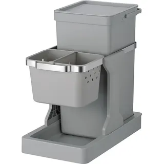EKO - Deco Einbau Abfallsammler 20+4 Liter - Plastic Stainless steel - Grau - Grau