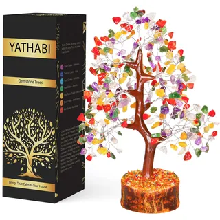 Chakra-Baum,Kristallbaum,Feng Shui Baum,Kristallbaum für Positive Energie,Geld Kristall Stein,Bonsai-Baum,Chakra Baum des Lebens Dekor,Baum des Lebens Skulpturen Tischplatte,Glücksgeschenke