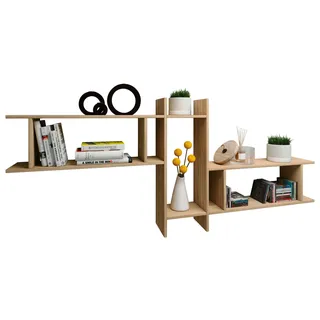 VCM Wandregal Sirola Maxi 188 x 20 x 80 cm Sonoma Eiche