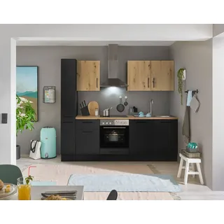 BASIC by Balculina Küchenzeile Turin 240 cm schwarz