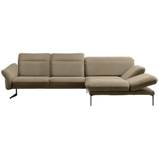 Himolla Ecksofa , Hellbraun , Metall , Ottomane rechts, L-Form , 299x203 cm , Blauer Engel, Goldenes M, Made in Germany, Emas , Typenauswahl, Lederauswahl, Stoffauswahl, Sitzqualitäten, Hocker erhältlich, individuell planbar , Wohnzimmer, Sofas & Couches, Wohnlandschaften, Ecksofas
