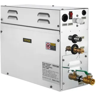FlowerW 6KW Sauna Dampferzeuger Dampfgenerator Tragbarer Dampferzeuger mit Temperatur Digitalregler Timer, 6KW蒸汽机134, Schwarz