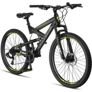 Licorne Bike Strong 2D Premium Mountainbike in 26, 27,5 und 29 Zoll - Fahrrad für Jungen, Mädchen, Damen und Herren - Scheibenbremse vorne und hinten - Shimano 21 Gang-Schaltung -
