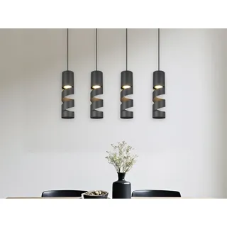 meine wunschleuchte LED Balkenpendelleuchte 4-flammig Küchenlampe hängend über Kücheninsel, B: 80cm