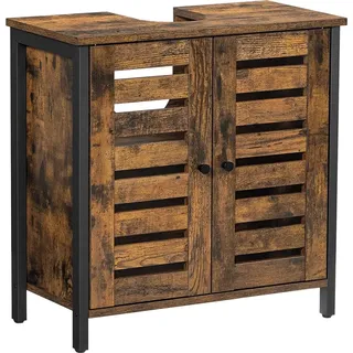 Waschtischunterschrank, Vintage, braun-schwarz
