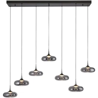 Schöner Wohnen Led-Pendelleuchte , Grau , Metall, Kunststoff, Glas , 42x200x140 cm , Schutzklasse II (Schutzisoliert) , höhenverstellbar , Lampen & Leuchten, Leuchtenserien