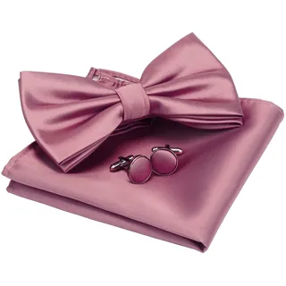 GUSLESON 8 cm klassische Herren-Krawatte, einfarbig, in mehreren Farben, Dusty Rose, L