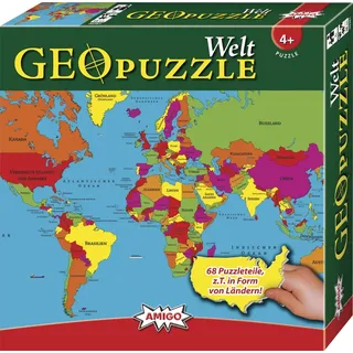 AMIGO GeoPuzzle Welt (68 Teile)
