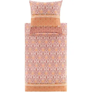 Bassetti Satin-Bettwäsche-Garnitur NAIROBI Farbe R1 ROT Größe 135x200+80x80 - Orange, Rot