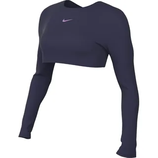 Nike Damen Crop T-Shirt, Purple Ink/Purple Cosmos/Rush, S EU