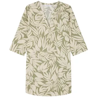 Women'secret Damen Langärmeliges Sommer Nachthemd, Green Print, L