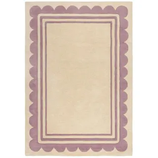 Flair Rugs Handwebteppich , Lila, Beige , Textil , Abstraktes , rechteckig , 120x170 cm , Reach, AZO-frei, Handmade in India , für Fußbodenheizung geeignet , Teppiche und Böden, Teppiche, Moderne Teppiche