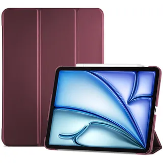ProCase Hülle iPad Air 11 Zoll M4/M3/M2 / 10,9 Zoll 4./5.Gen Wein | Passend für Apple-Stift, magnetische Auto Sleep/Wake, dünnes leichtes Design