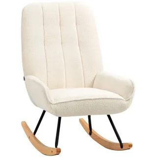 Homcom Schaukelstuhl mit Sherpa-Vlies 63 x 95 x 97 cm