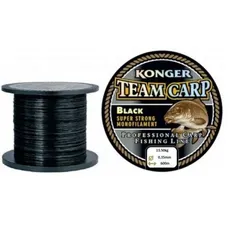 Konger Angelschnur Karpfenschnur Team CARP Black 600m Monofile Feeder (0,35mm / 13,50kg)